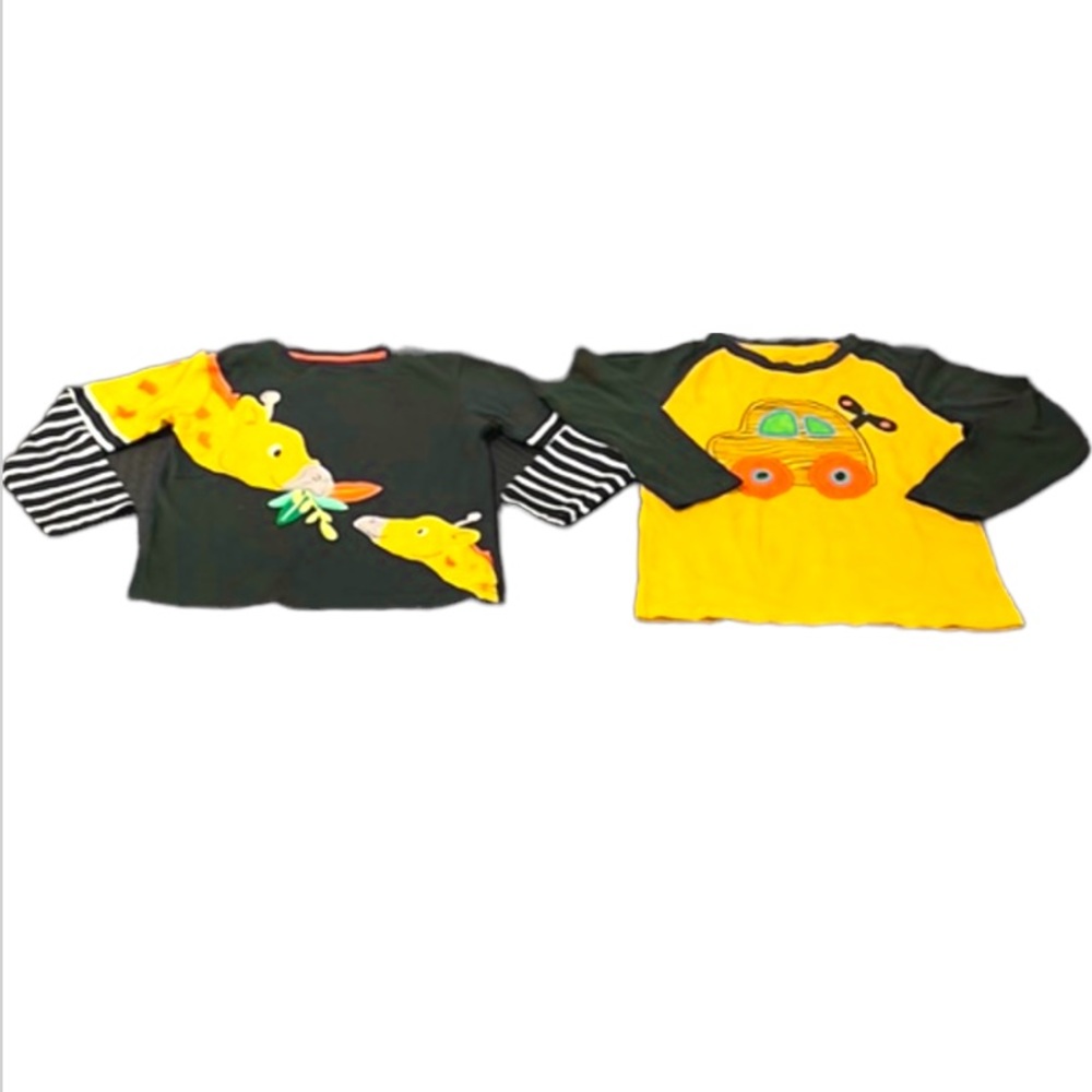 Lot of 2 boys cute long sleeve tee shirts sz 5/6